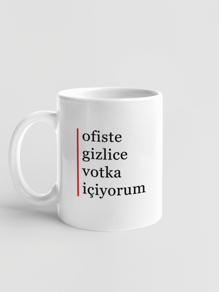 Kupa - ofiste gizlice votka içiyorum